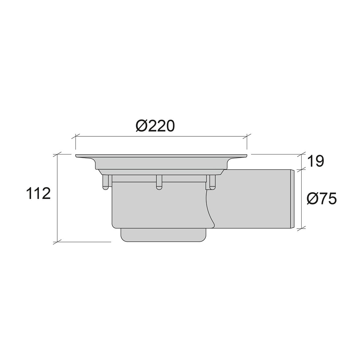 Golvbrunn PS 75 ROT M2 MP