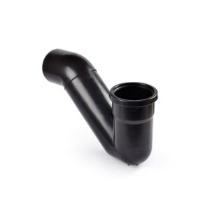 P-vattenlås av svart PP, 110 mm